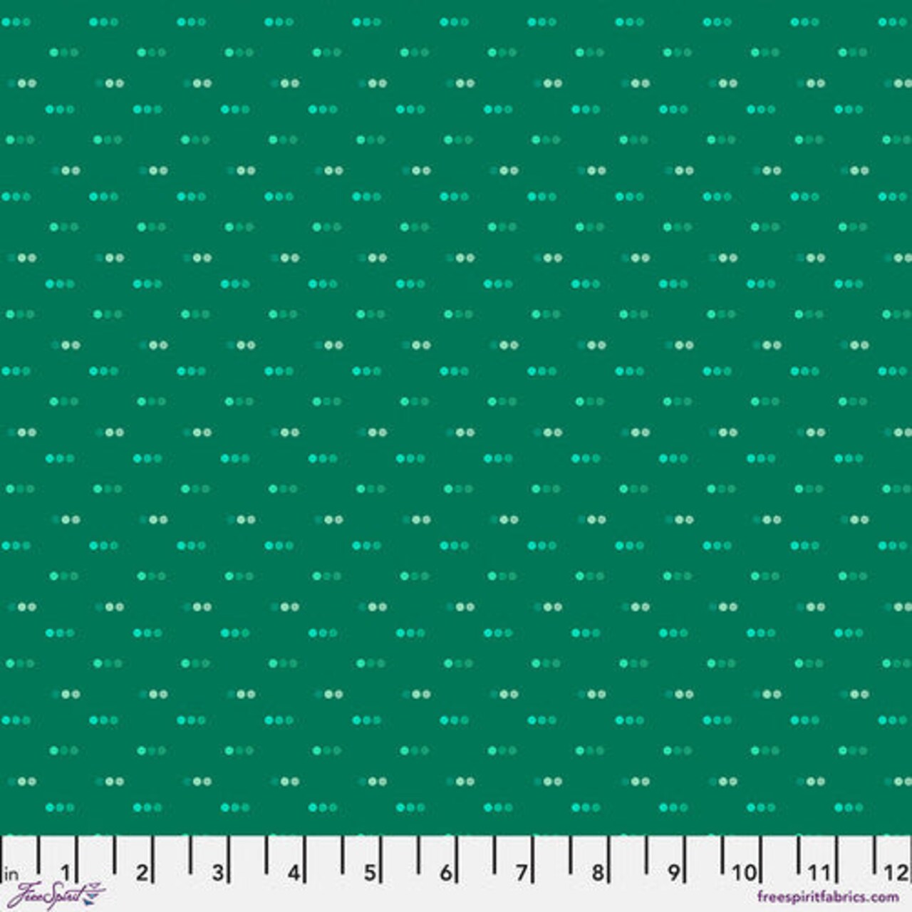 Fabric FreeSpirit Emerald Dotty Chromatics by the Quarter Yard PWFS056.EMERALD